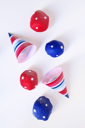 Fourth of July DIY Surprise Balls Fourth of July DIY Surprise Balls