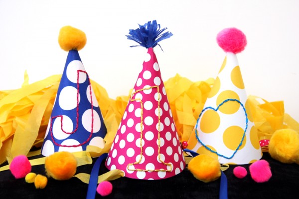DIY Embroidered Party Hats Tutorial DIY Embroidered Party Hats Tutorial