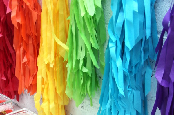 DIY Rainbow Fringe Backdrop DIY Rainbow Fringe Backdrop