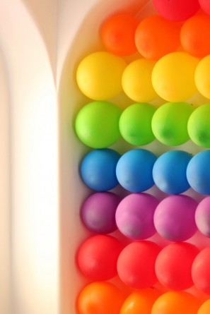 Rainbow Balloon Wall