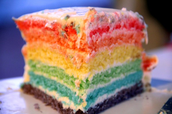 Rainbow Birthday Layer Cake