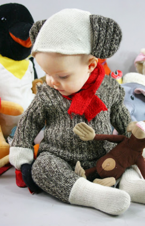 DIY Sock Monkey Baby Costume DIY Sock Monkey Baby Costume