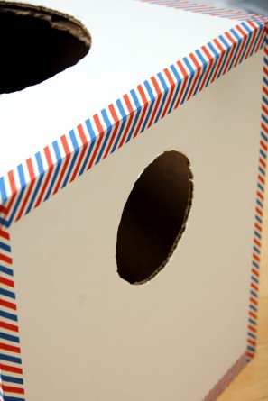 DIY Cardboard Box Air Mail Kids Halloween Costume