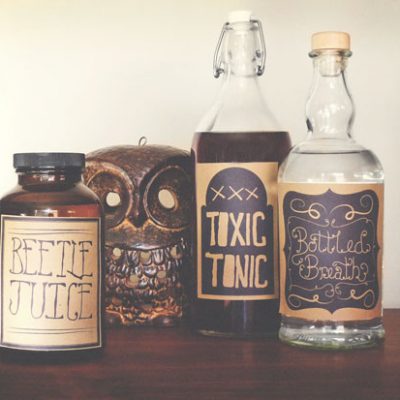 Free Printable Halloween Bottle Labels