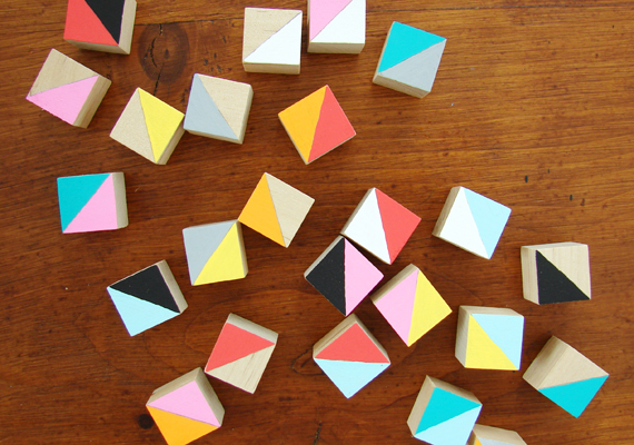 DIY Colorful Wooden Blocks DIY Colorful Wooden Blocks