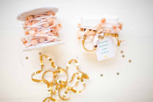 DIY Sparkly Gift Wrap