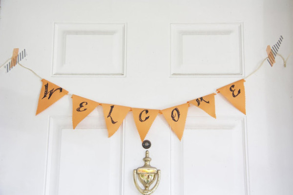 Orange Birthday Party Bunting Orange Birthday Party Bunting