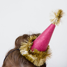 DIY Glitter Holiday Party Hats