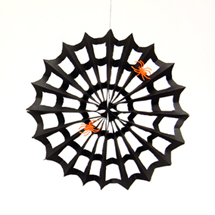 DIY Paper Spiderwebs