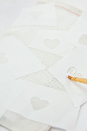 DIY Glitter Heart Bags