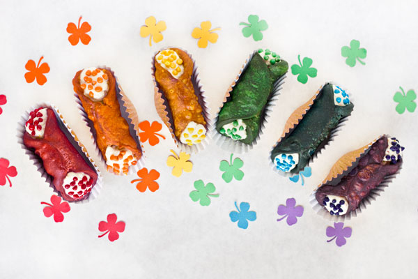 Colorful Rainbow Cannoli