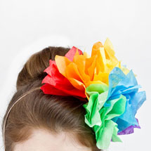 DIY Rainbow Fascinator