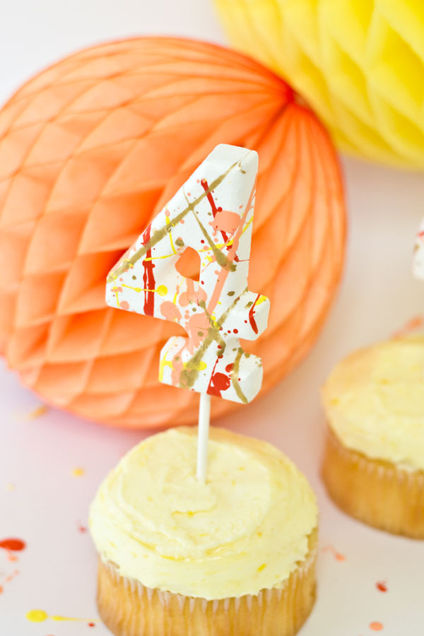 DIY Splatter Paint Cake Toppers3