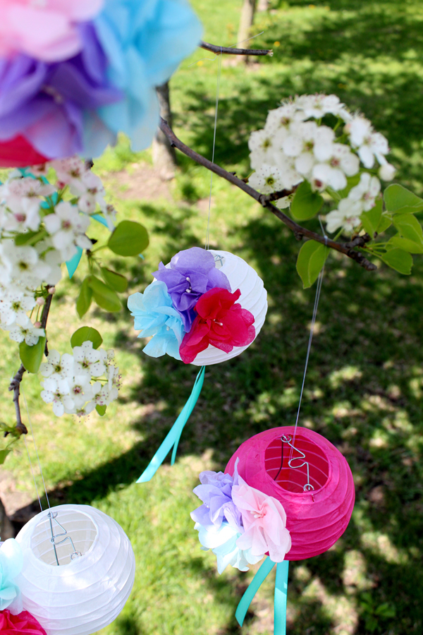 DIY Paper Flower Lanterns