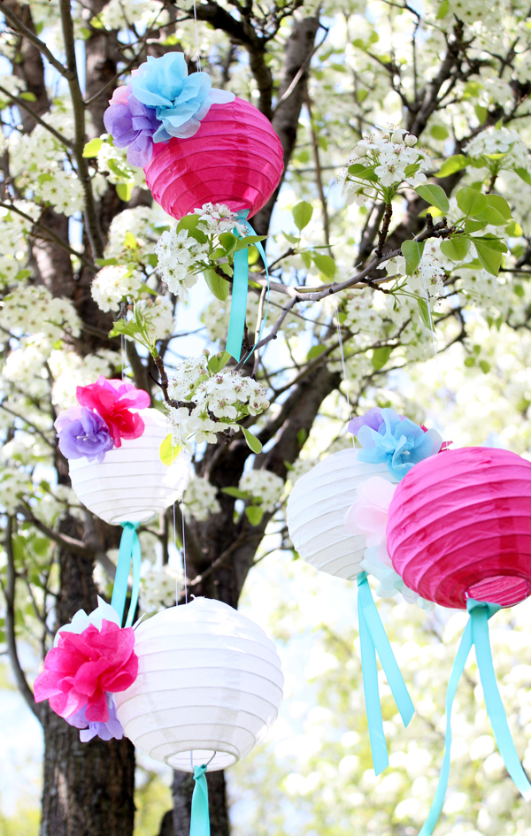 DIY Paper Flower Lanterns