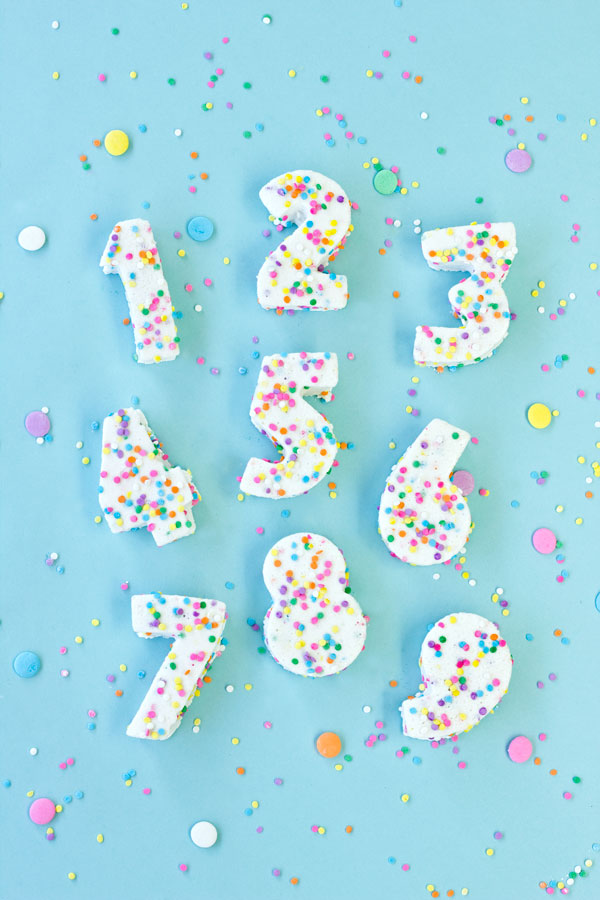 Confetti Marshmallow Numbers