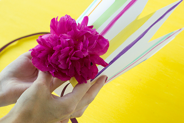 DIY Fresh Flower Stripe Crowns