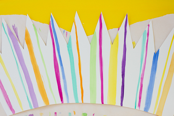 DIY Stripe Watercolor Party Crowns