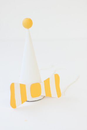 DIY Striped Bow Party Hats