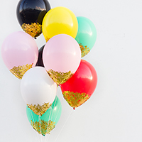DIY Confetti Dipped Balloons