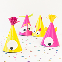 DIY Monster Party Hats
