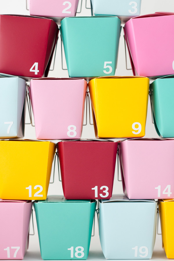 DIY Take-Out Box Advent Calendar