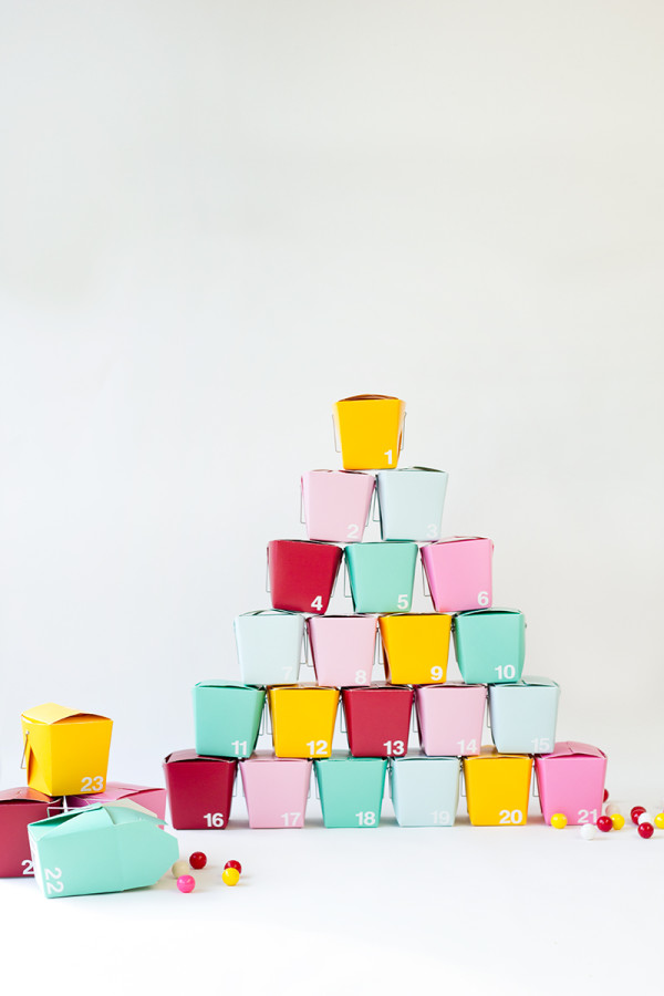 DIY Take-Out Box Advent Calendar