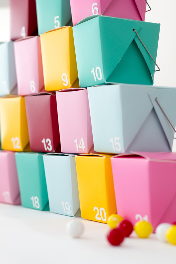 DIY Take-Out Box Advent Calendar
