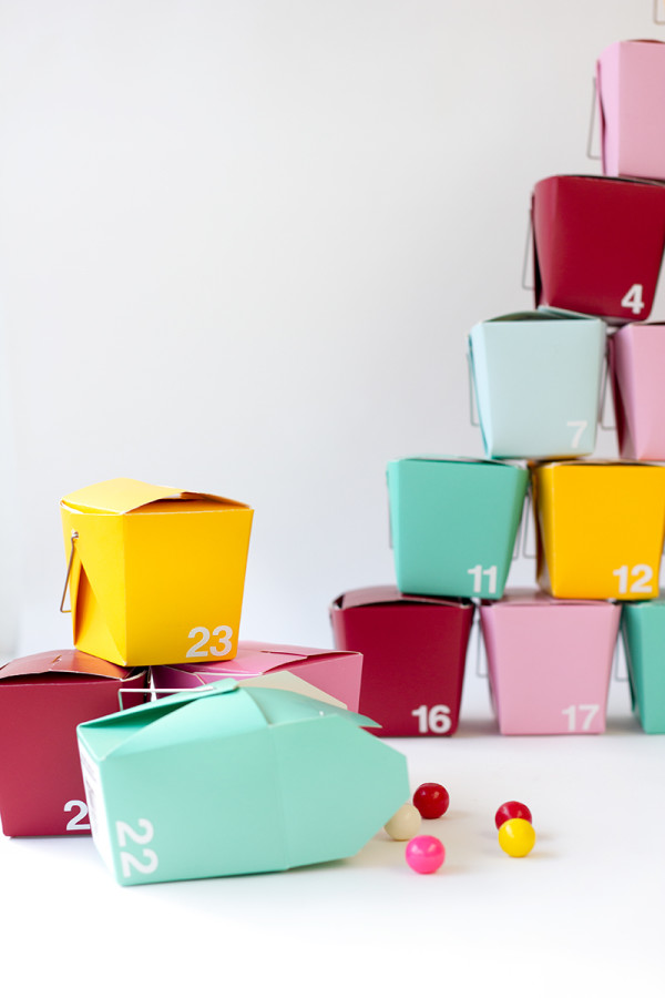 DIY Take-Out Box Advent Calendar