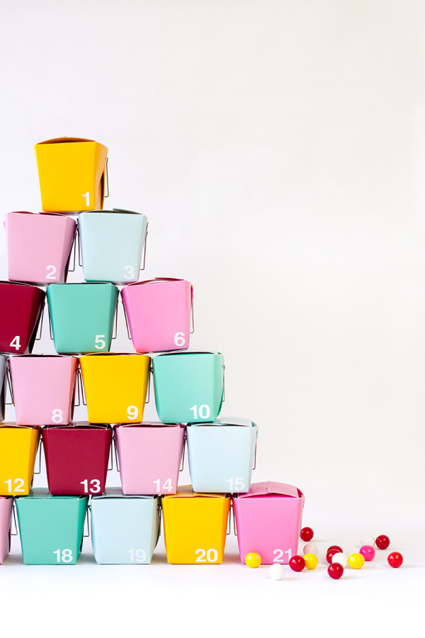 DIY Take-Out Box Advent Calendar
