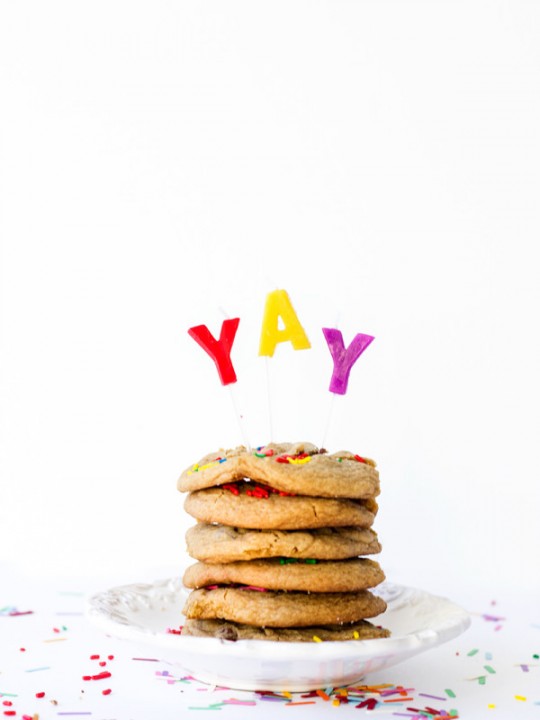 Chocolate Chip Cookie Birthday Cake