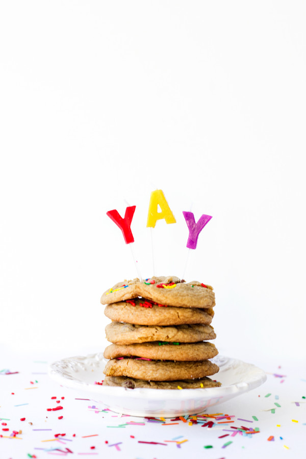Chocolate Chip Cookie Birthday Cake