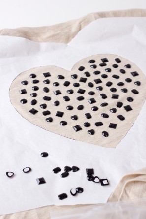 DIY Jeweled Heart Sweatshirt