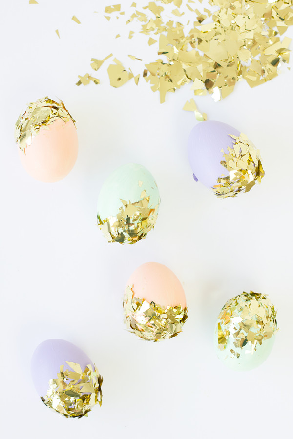 DIY Confetti Dipped Easter Eggs