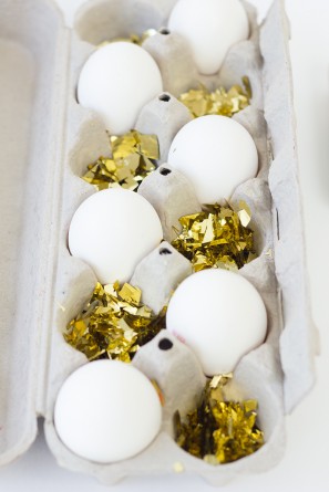 DIY Confetti Dipped Easter Eggs
