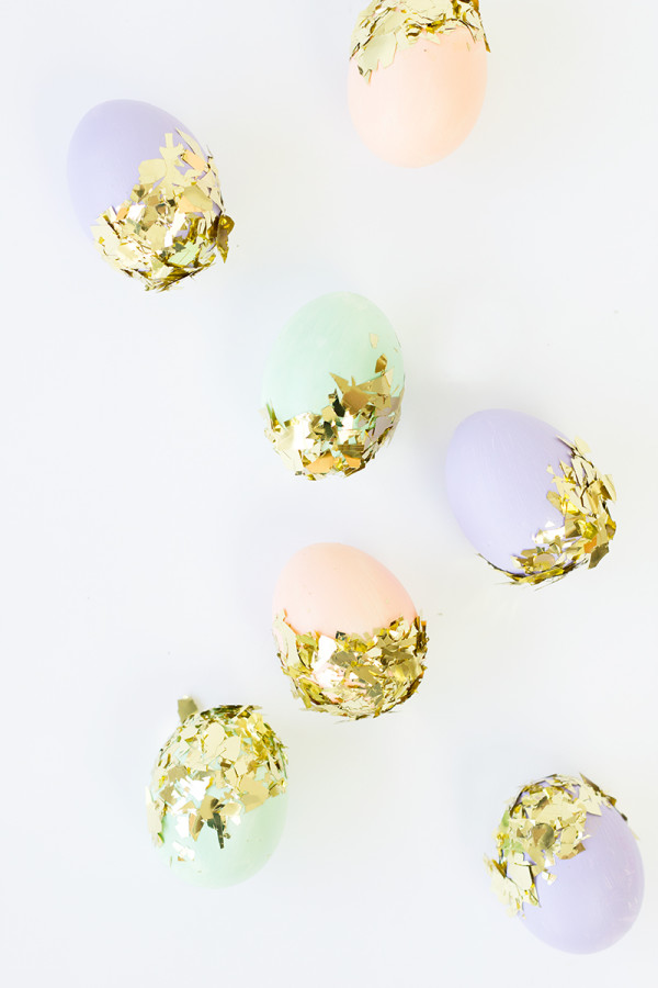 DIY Confetti Dipped Easter Eggs