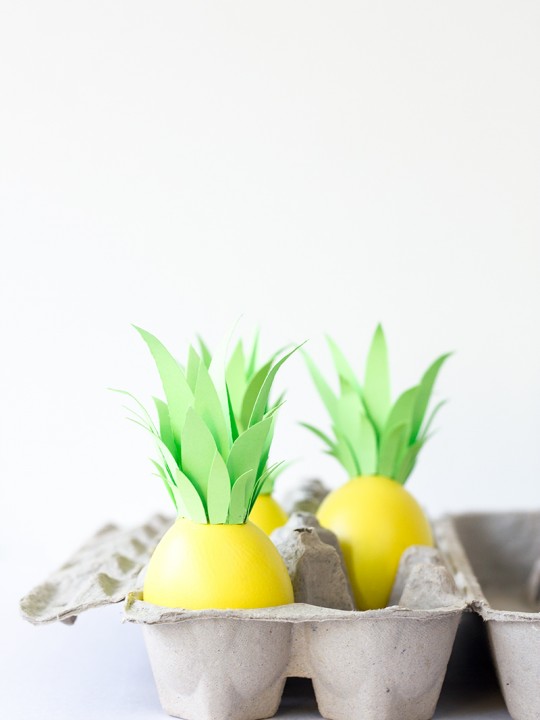 DIY Pineapple Easter Eggs
