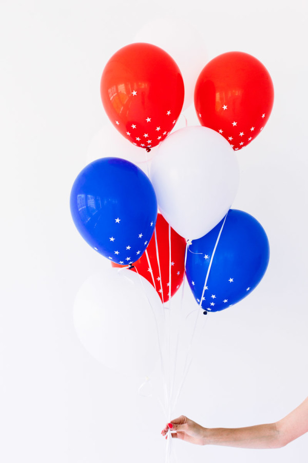 DIY Star Spangled Confetti Balloons