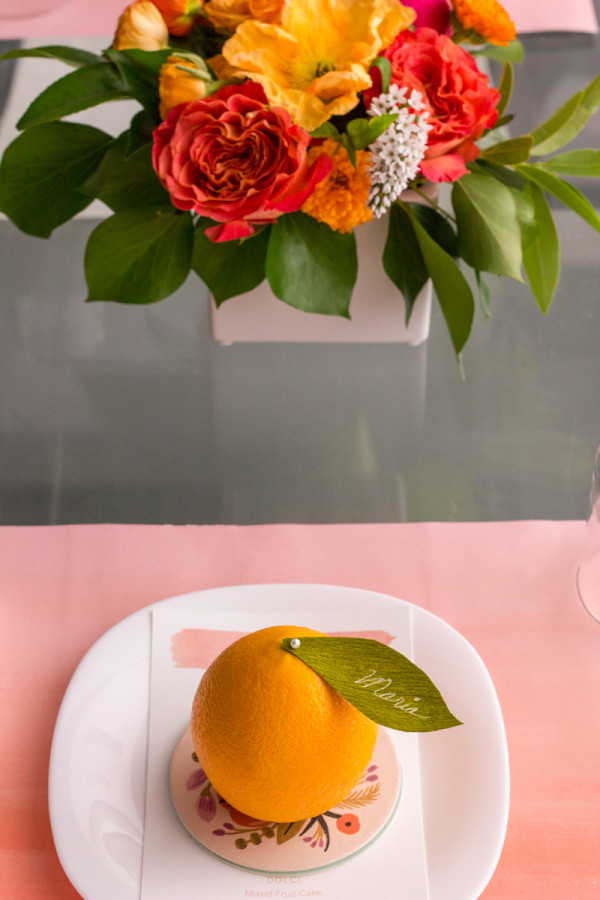 Orange and Coral Bridal Shower