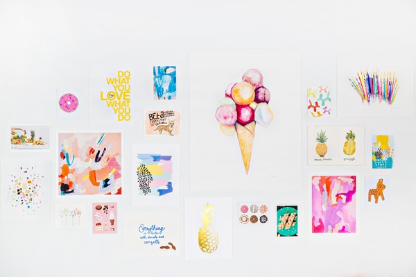 Colorful Gallery Wall