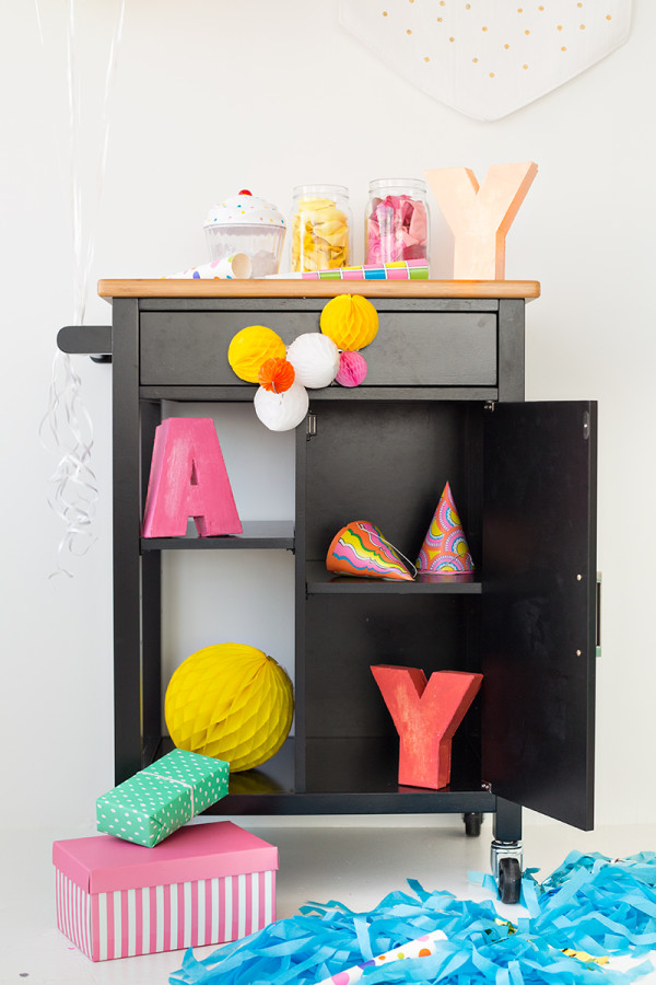 DIY Birthday Party Cart