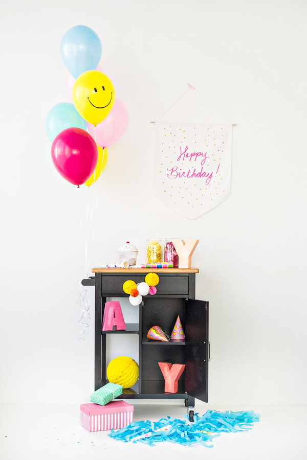 DIY Birthday Party Cart
