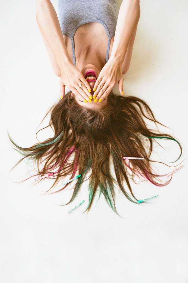 DIY Hair Chalk for Brunettes