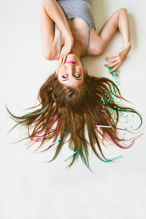 How-to: Hair Chalk for Brunettes