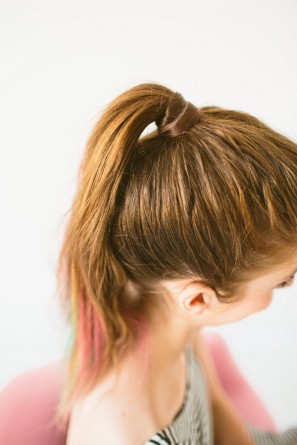 DIY Colorful Fishtail Braid with Hair Chalk