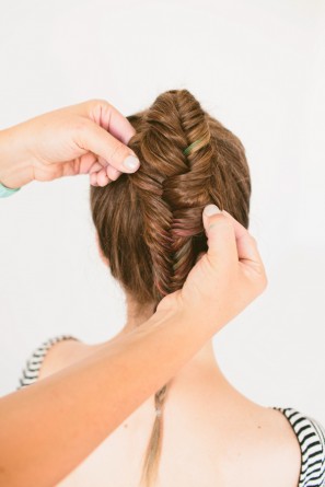 DIY Colorful Fishtail Braid with Hair Chalk