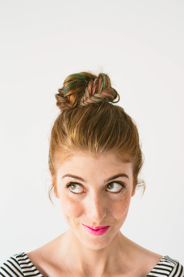 DIY Fishtail Top Knot (+ Hair Chalk!)