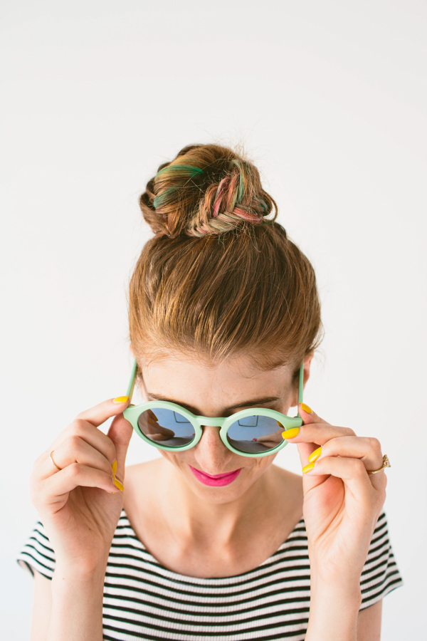 DIY Fishtail Top Knot (+ Hair Chalk!)