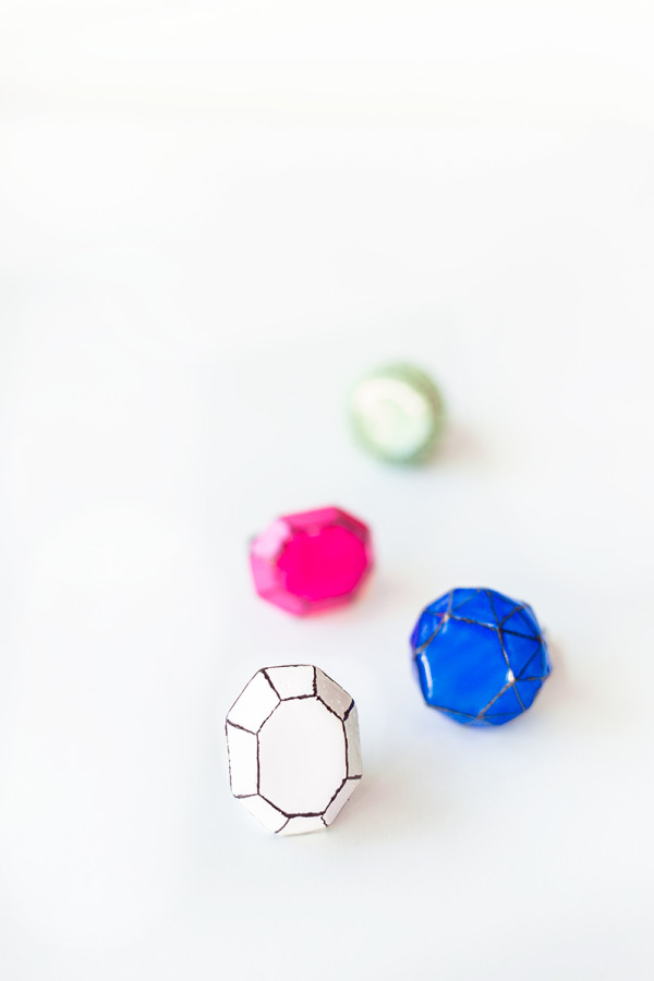 DIY Giant Gem Rings
