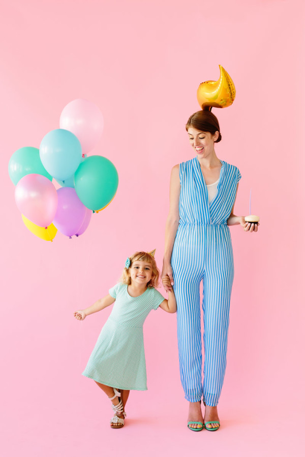 DIY Birthday Girl and Birthday Candle Costumes